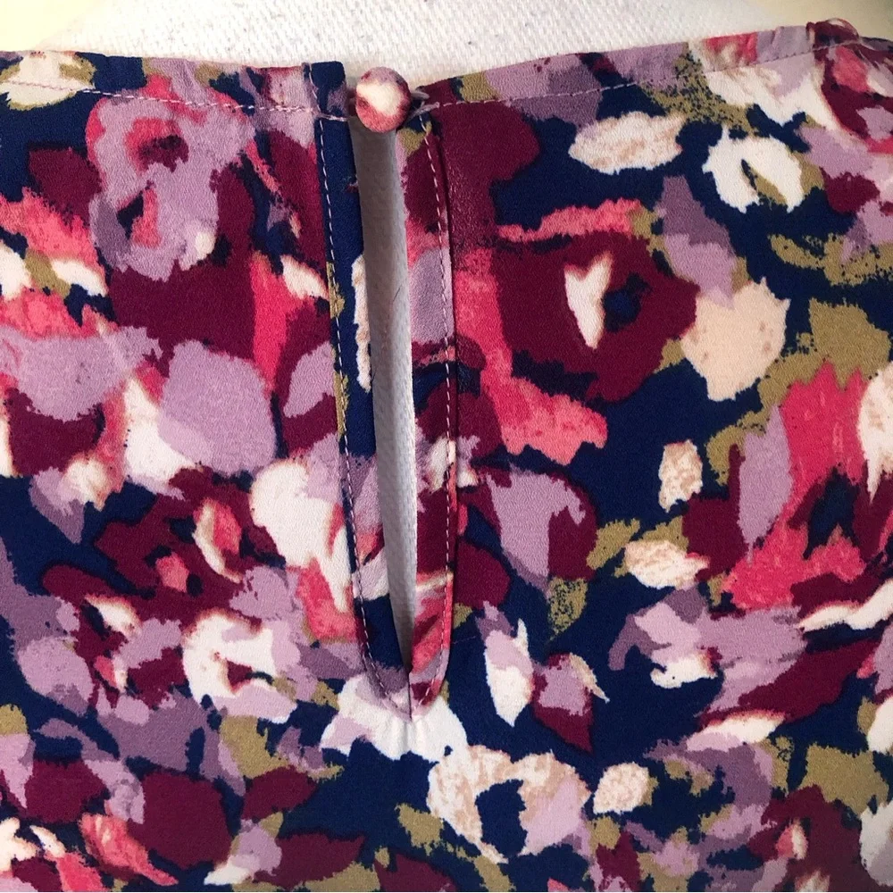 Nanette Lepore Carmine Blouse Ruffles Bold Floral Print NWT - Picture 10 of 10